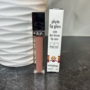 NEW Sisley Paris Phyto Lip Gloss 2‎ BEIGE ROSE Full Size RETIRED Color